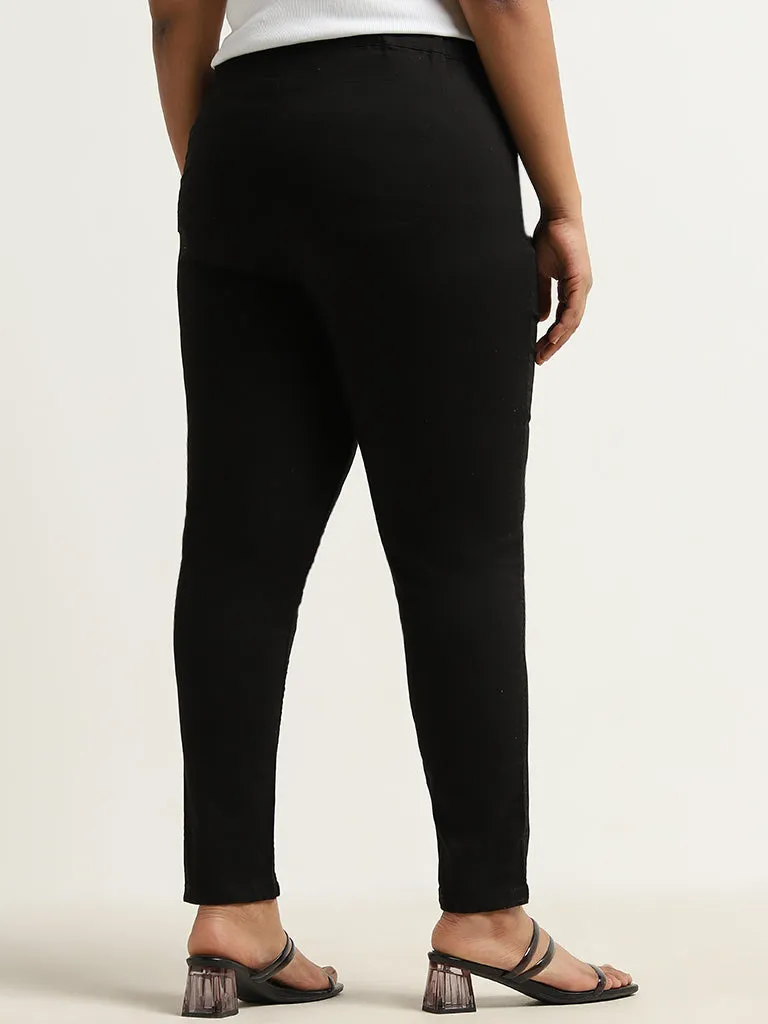 Gia Black Skinny-Fit Mid-Rise Jeggings