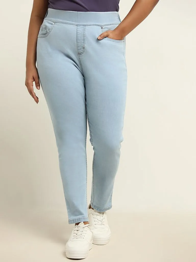 Gia Denim Blue Straight Fit Jeggings