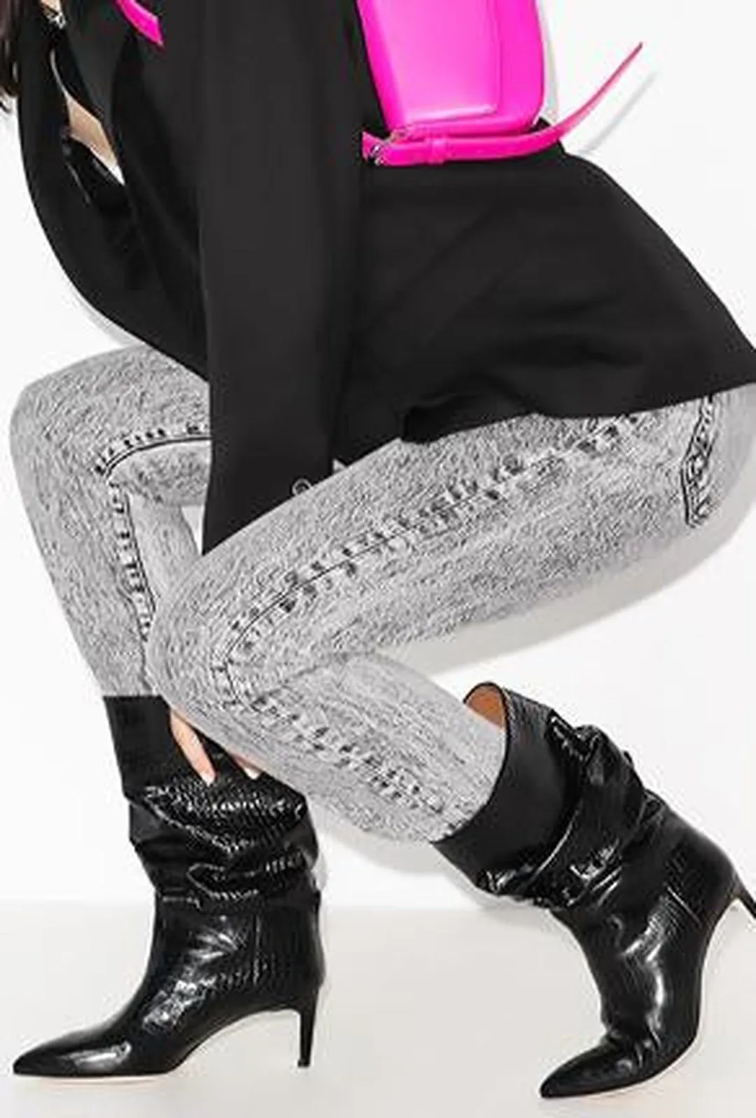 GINGA - SNAKE SLOUCHY BOOTS