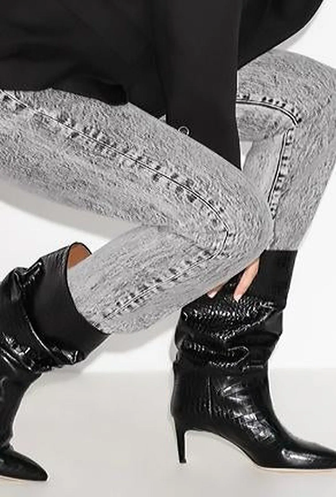 GINGA - SNAKE SLOUCHY BOOTS