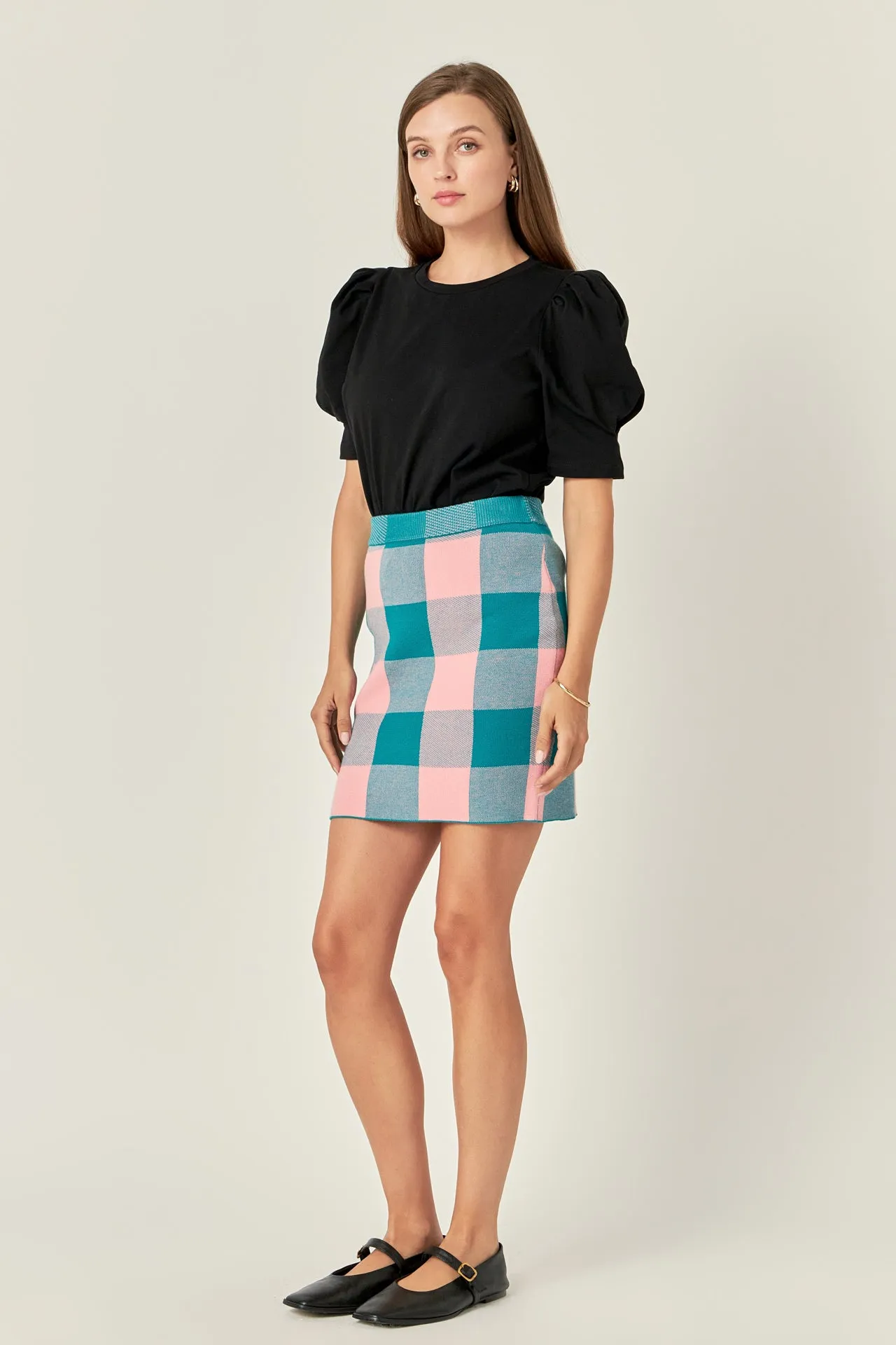 Gingham Mini Skirt