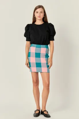 Gingham Mini Skirt