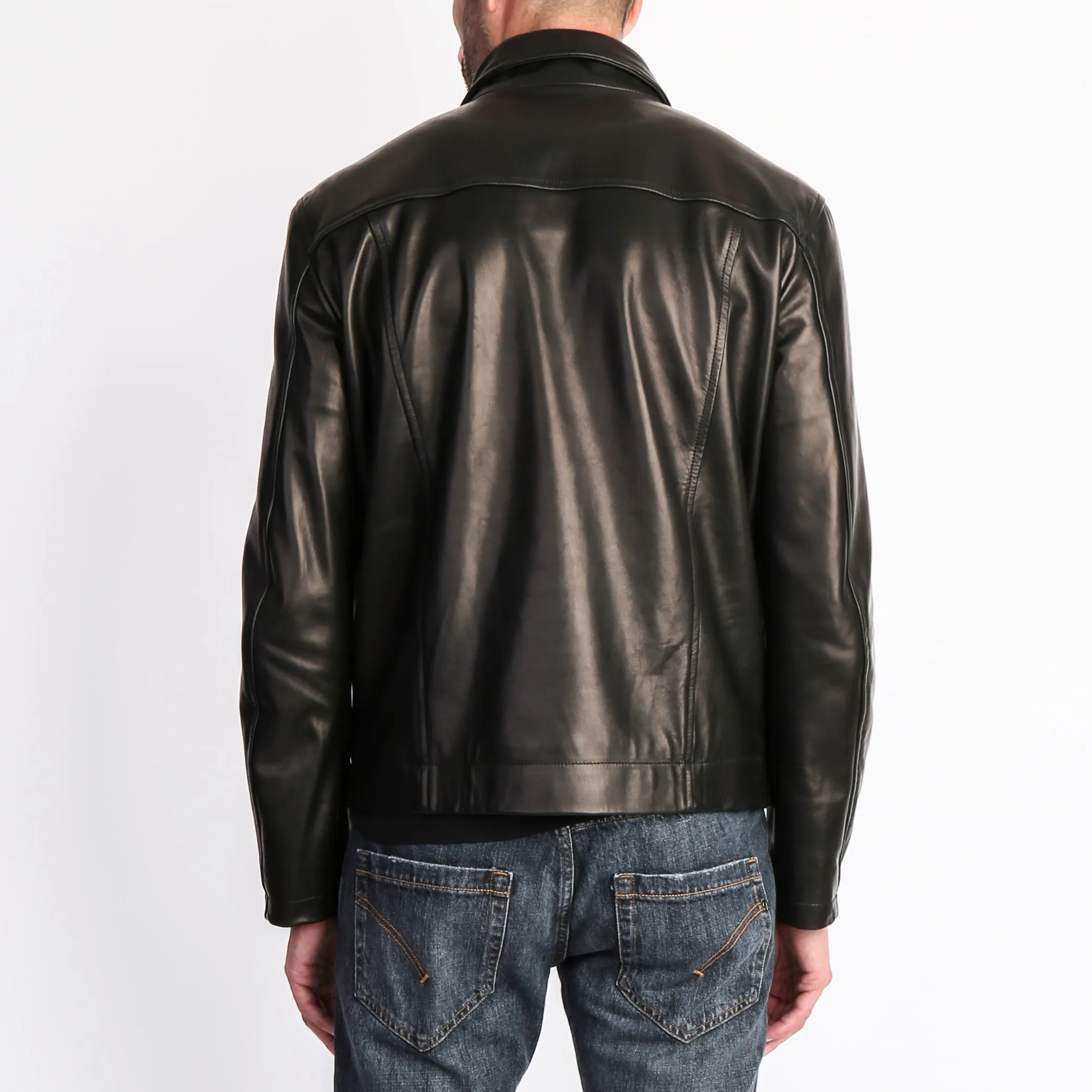 GIORGIO BRATO LEATHER JACKET 6004 BLACK