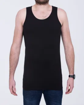 Girav Sleeveless Tall Vest (black) Twin Pack