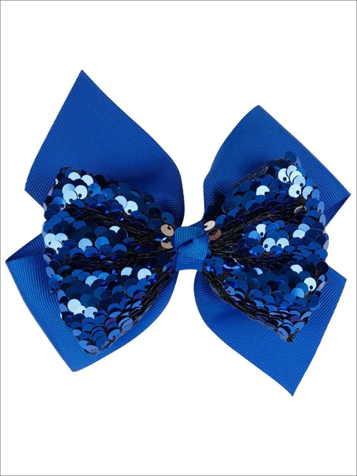 Girls 5" Sequined Bow Hair Clip (8 Color Options)