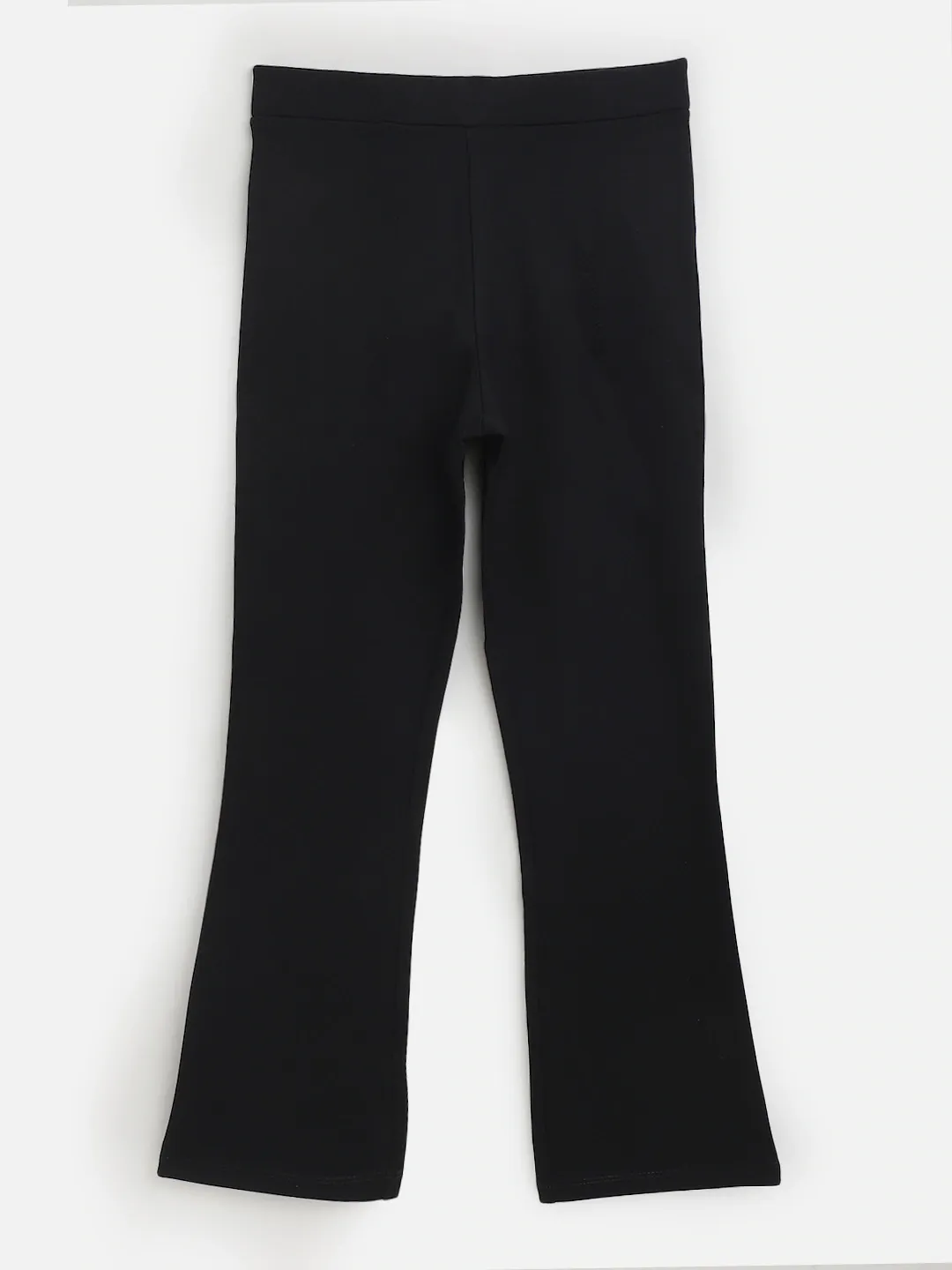 Girls Black Bell Bottom Pants - Lyush Kids