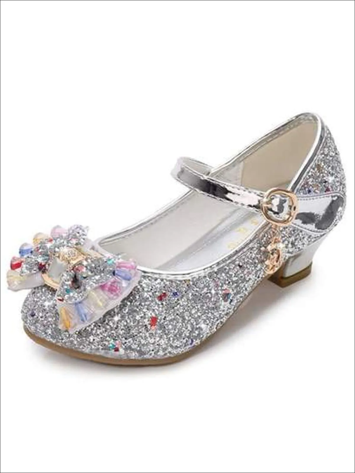 Girls Bow Tie Glitter Princess Shoes By Liv and Mia