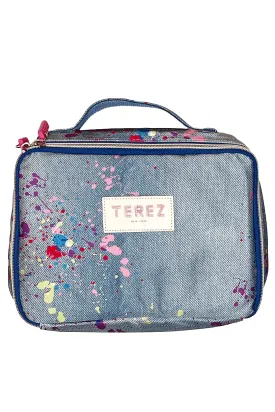 Girls Handbags | Lunchbox: Denim Splatter Paint | Terez