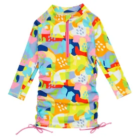 Girls Long Sleeve Swim Dress Cover Up | "Joyful"