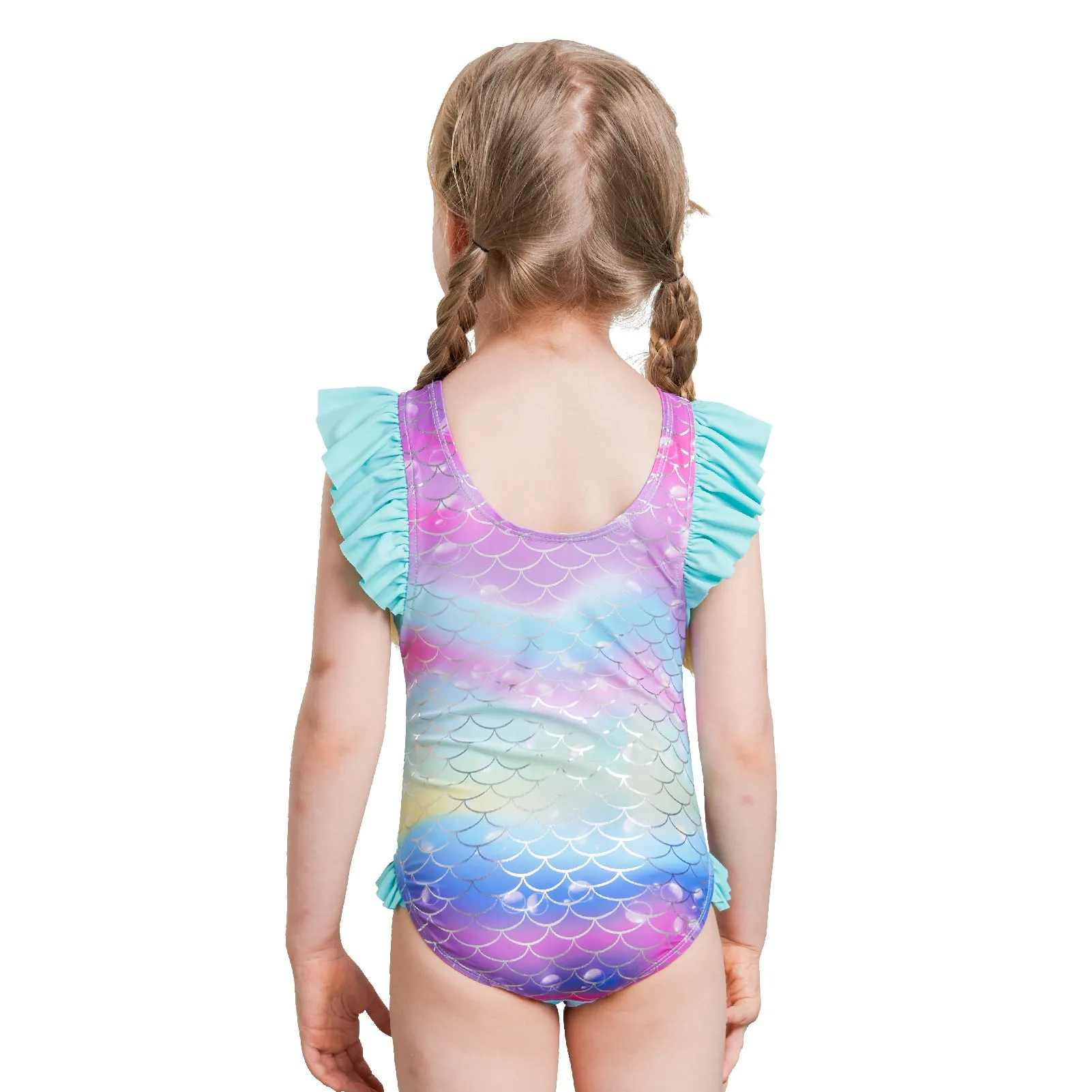 Girls One-Piece Mermaid Colorful Swimwear