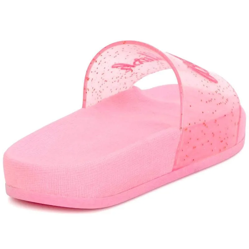 Girls Pink Glitter Slides