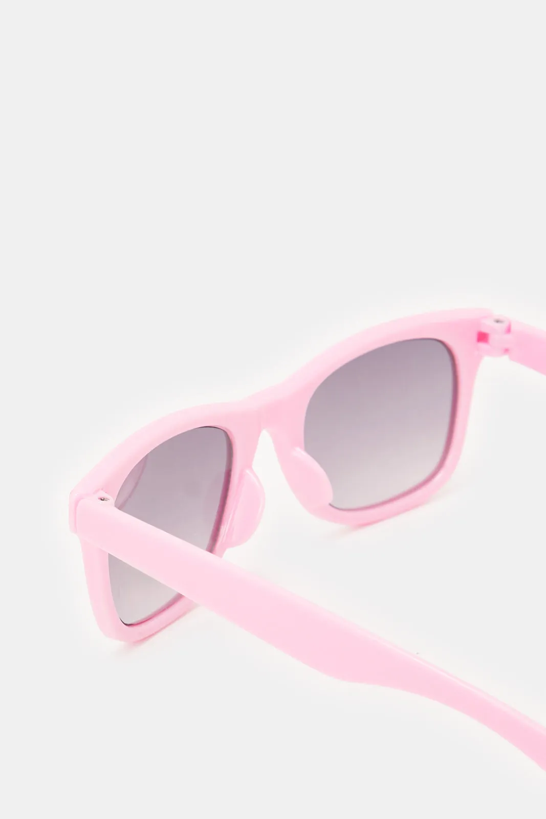 Girls Pink Wayfarer Sunglasses With Embellished Case