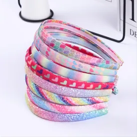 Girls Sparkly Plastic Headbands  Trendy NonSlip Hair Accessories