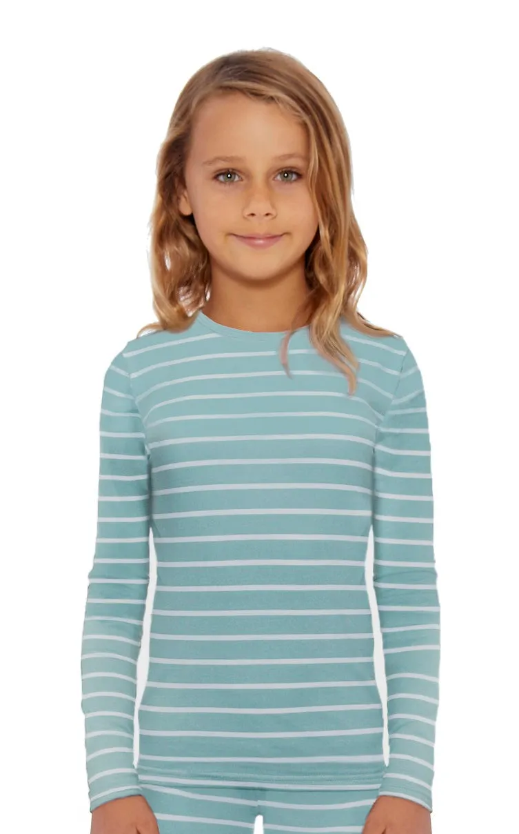 Girls Striped Thermal Top