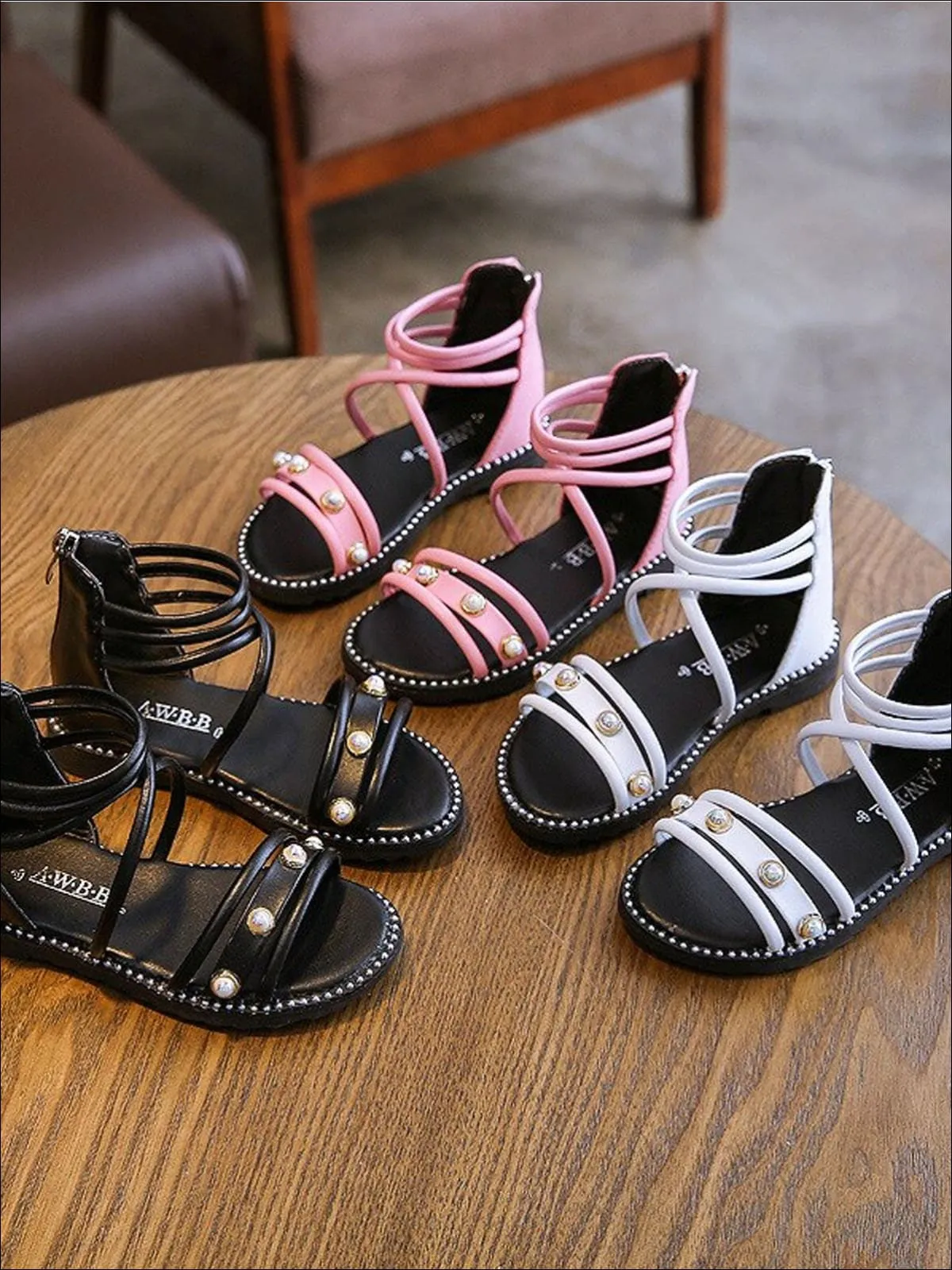 Girls Your Best Adventure Ahead Gladiator Sandals By Liv and Mia