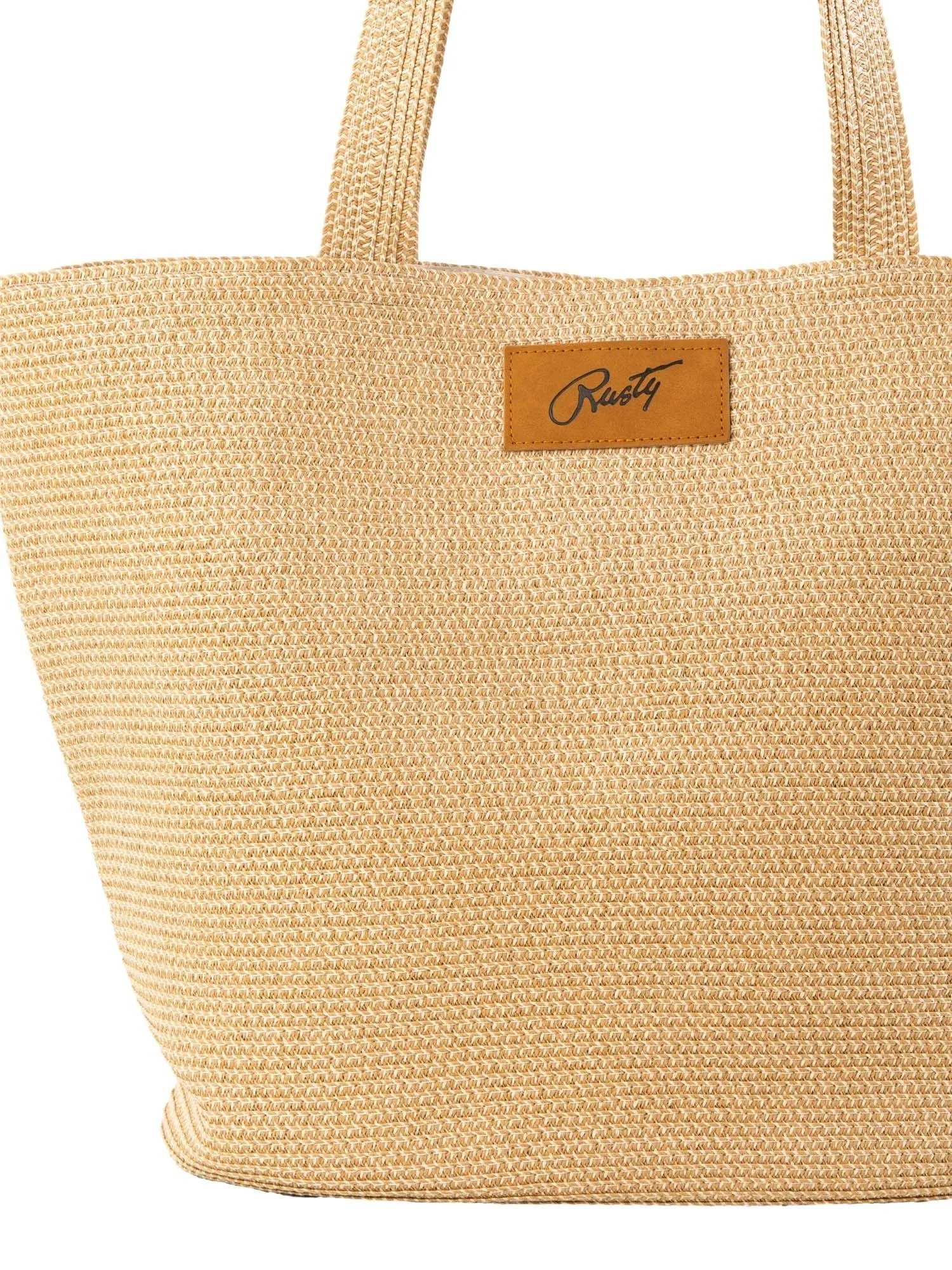 Gisele Straw Beach Bag - Natural / Caramel