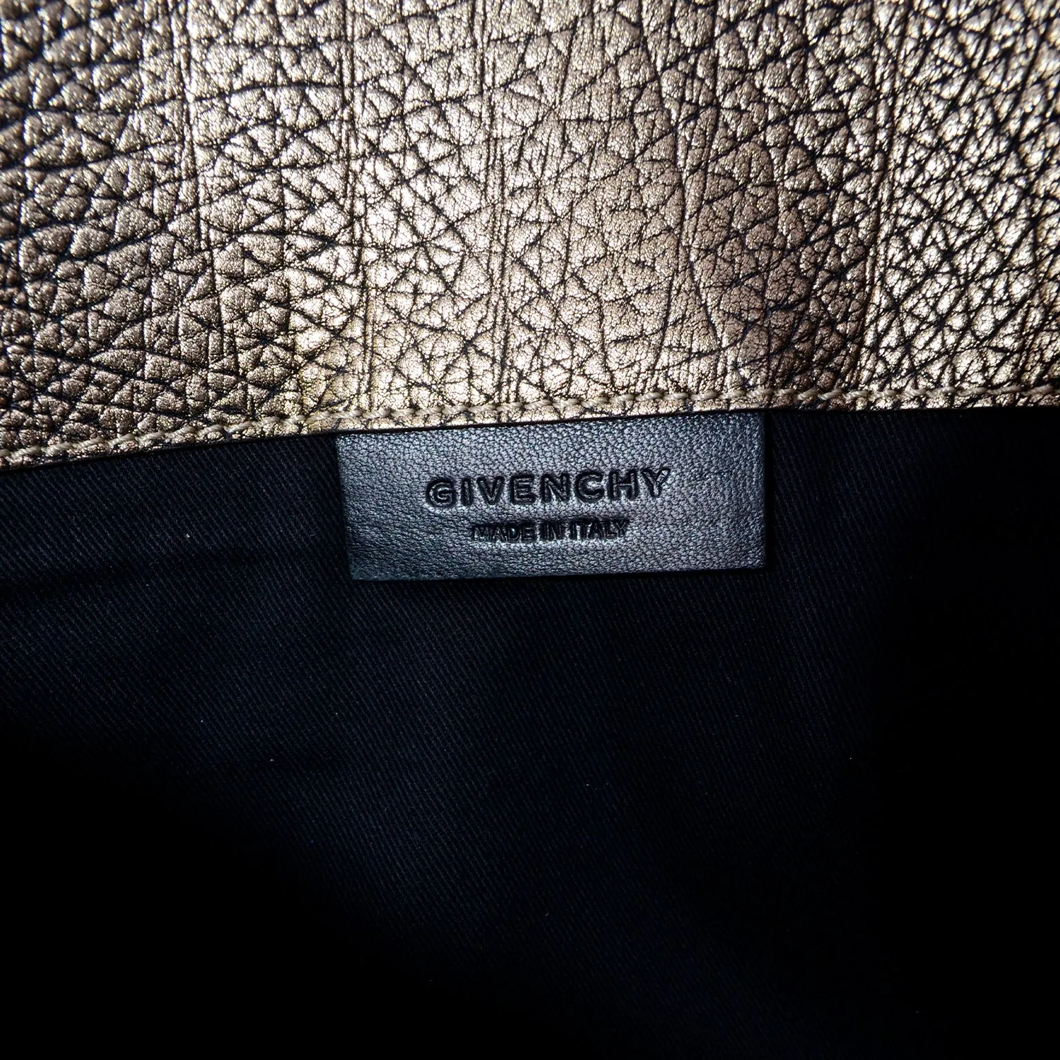 Givenchy Metallic Antigona Medium Leather Envelope Clutch