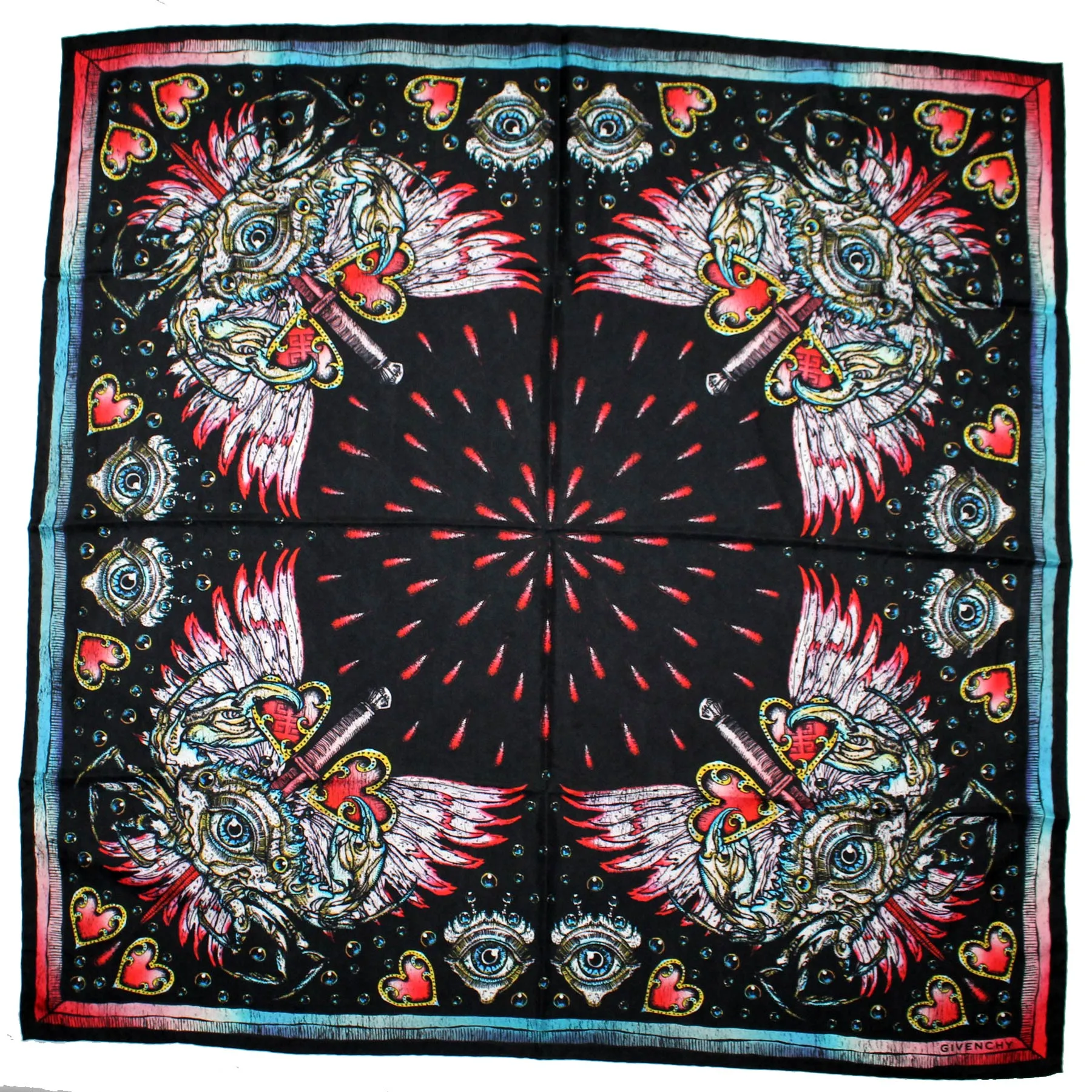 Givenchy Scarf Signature Tattoo Design - Twill Silk Foulard SALE