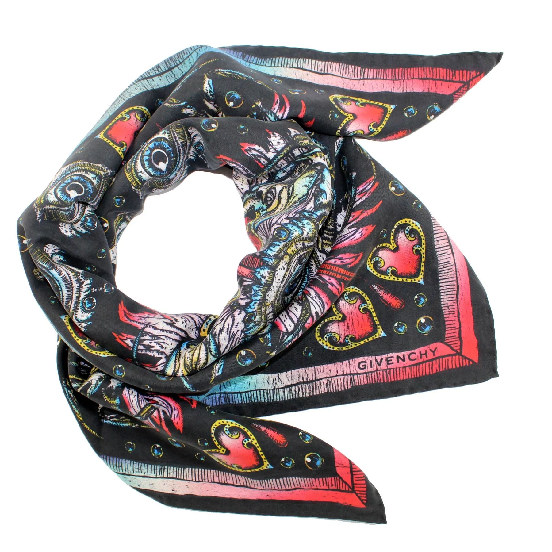 Givenchy Scarf Signature Tattoo Design - Twill Silk Foulard SALE