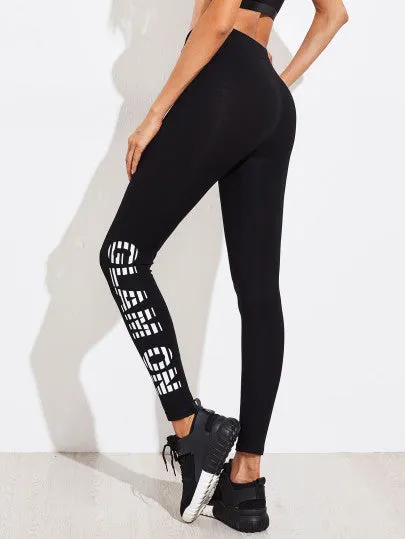 Glam on printed fashion leggings