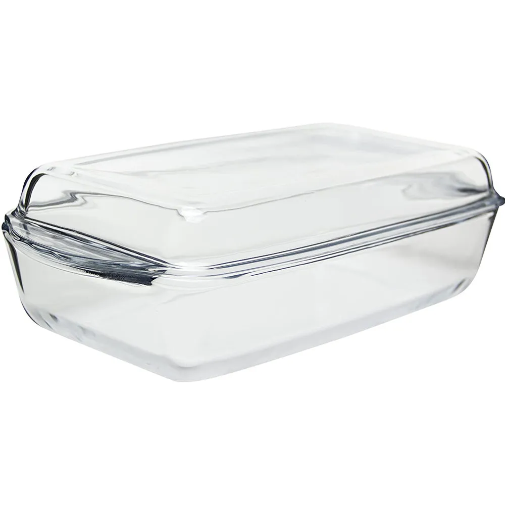 Glass Casserole Baking Dish with Cover, 12" x 7.5"