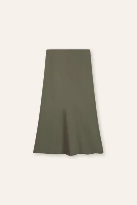 GLITTER B Mid-night midi skirt (Ash green)