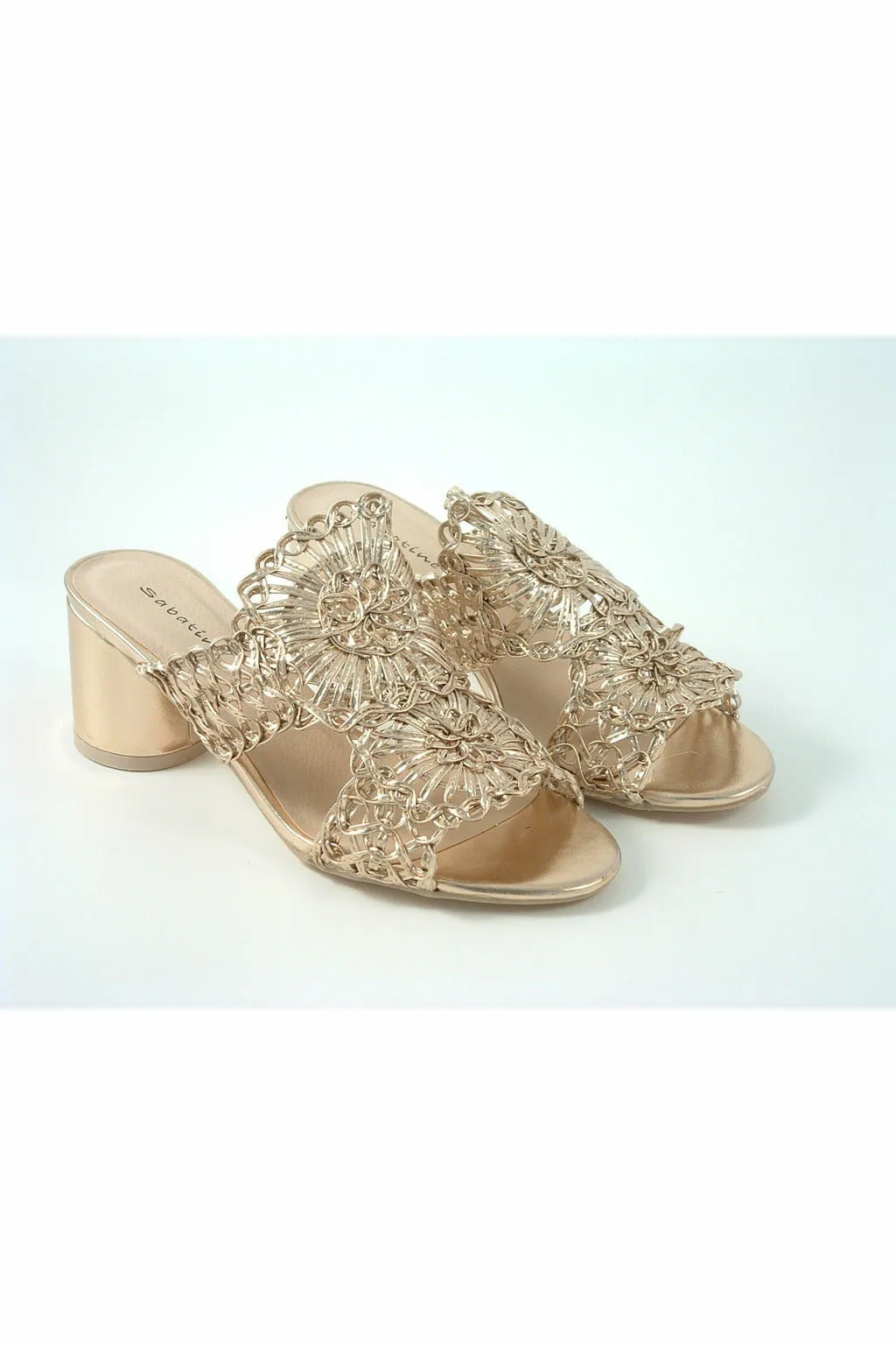 Glitz Shoes Tianna Sabatine Interweave Peep Toe Sandal