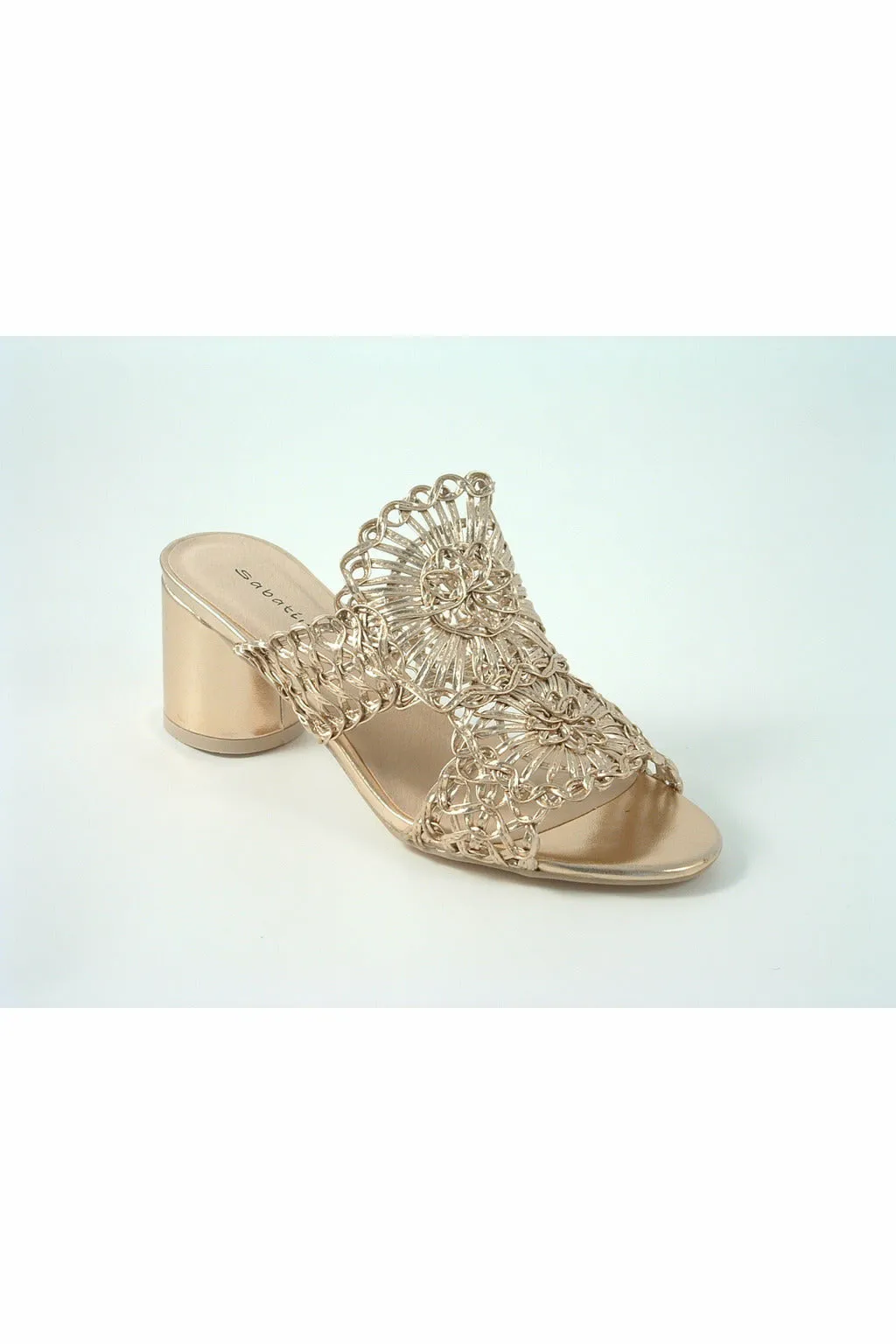 Glitz Shoes Tianna Sabatine Interweave Peep Toe Sandal