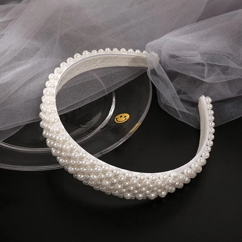 Glitzy Pearl Accent Headband Collection