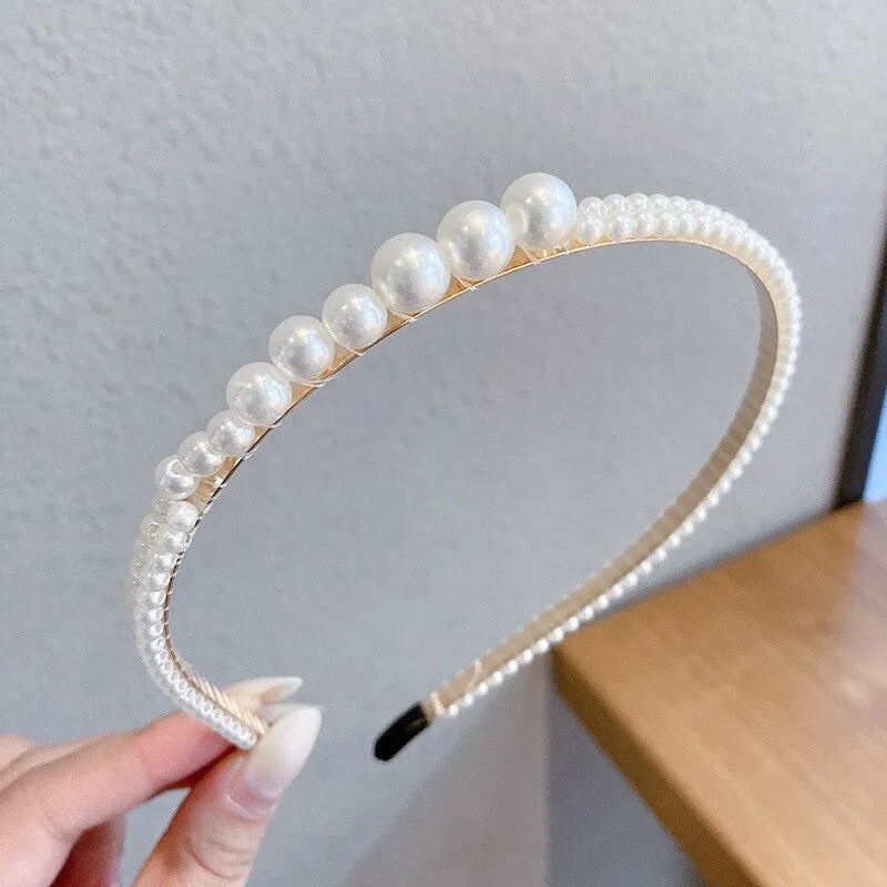 Glitzy Pearl Accent Headband Collection