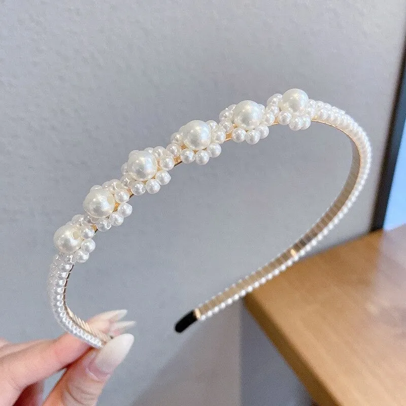 Glitzy Pearl Accent Headband Collection