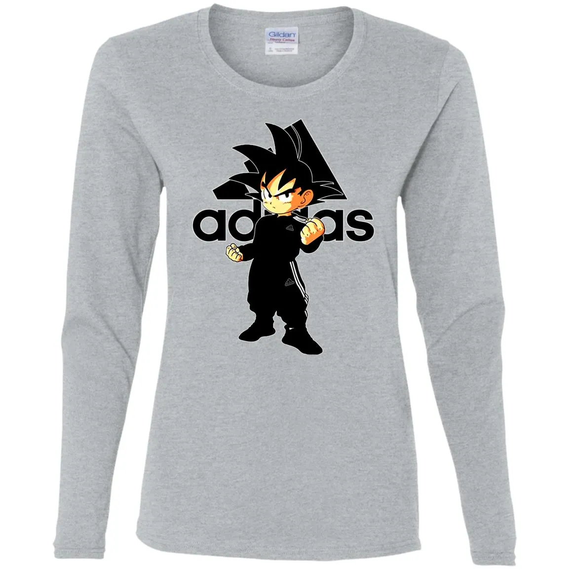 Goku Adidas Black T-shirt Women Long Sleeve Shirt