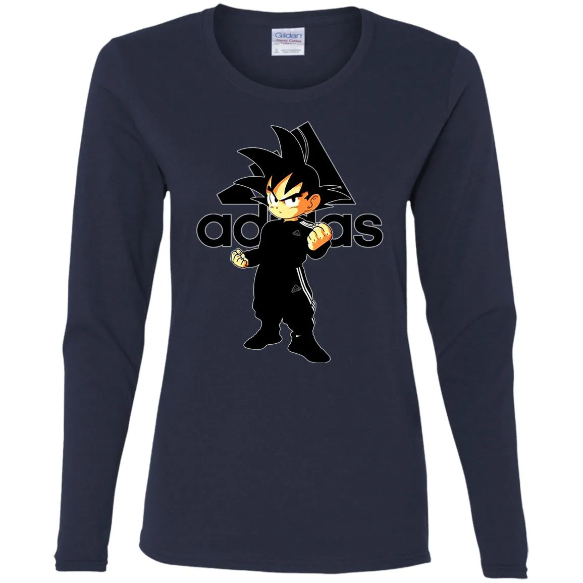 Goku Adidas Black T-shirt Women Long Sleeve Shirt