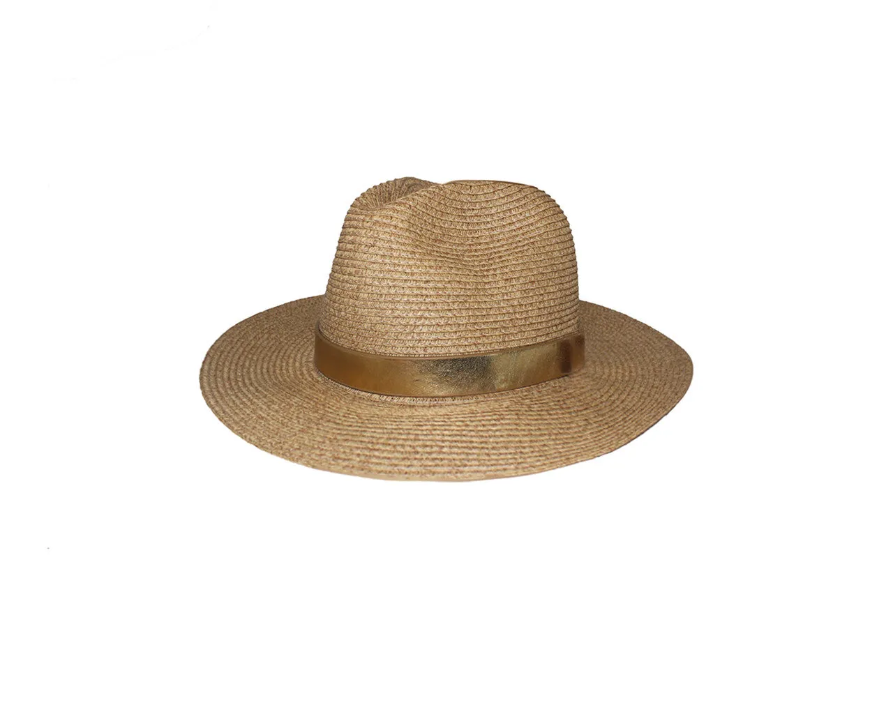 Gold Fedora Style Hat - The Starstruck