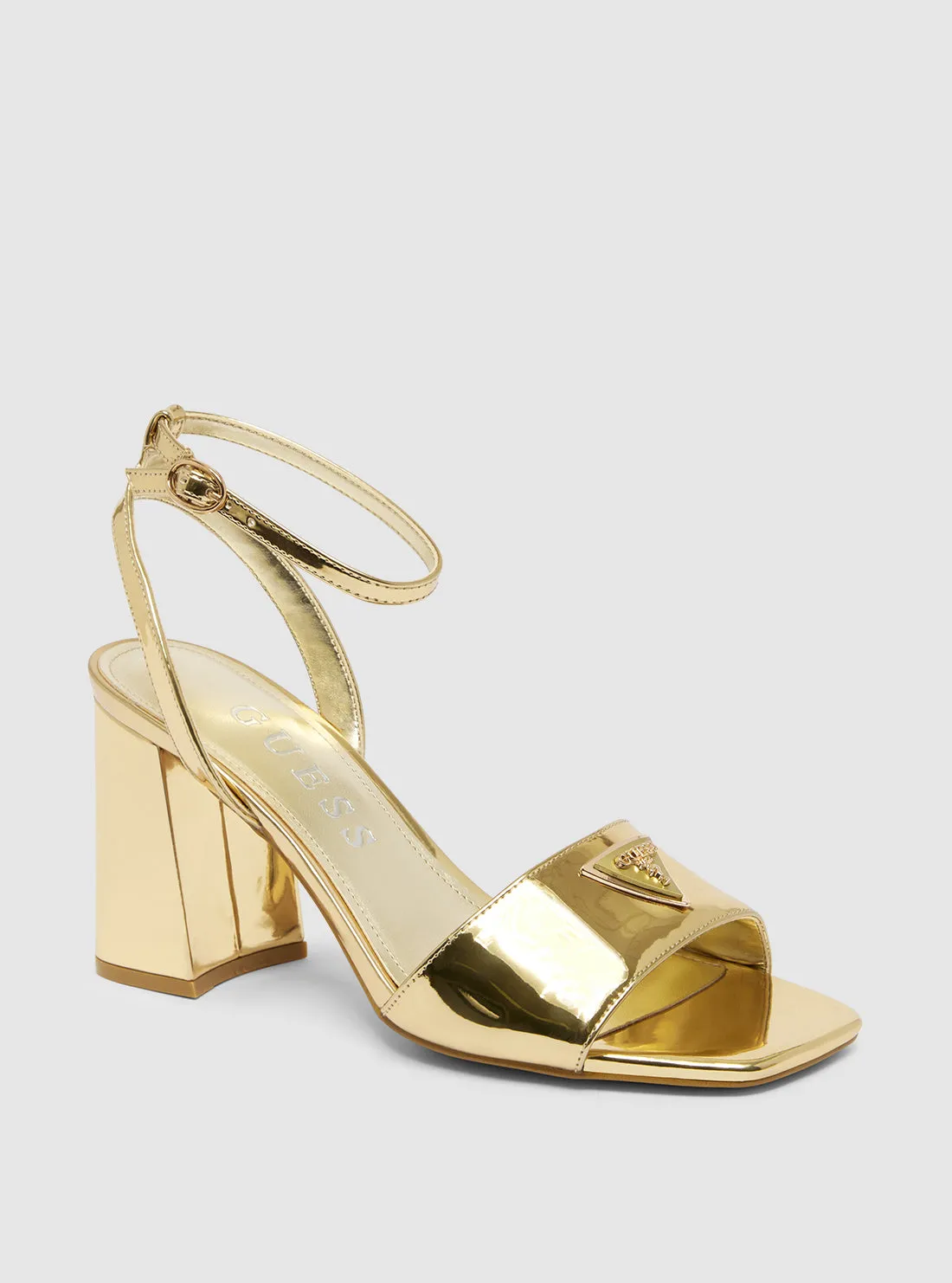 Gold Gelyae Block Heel