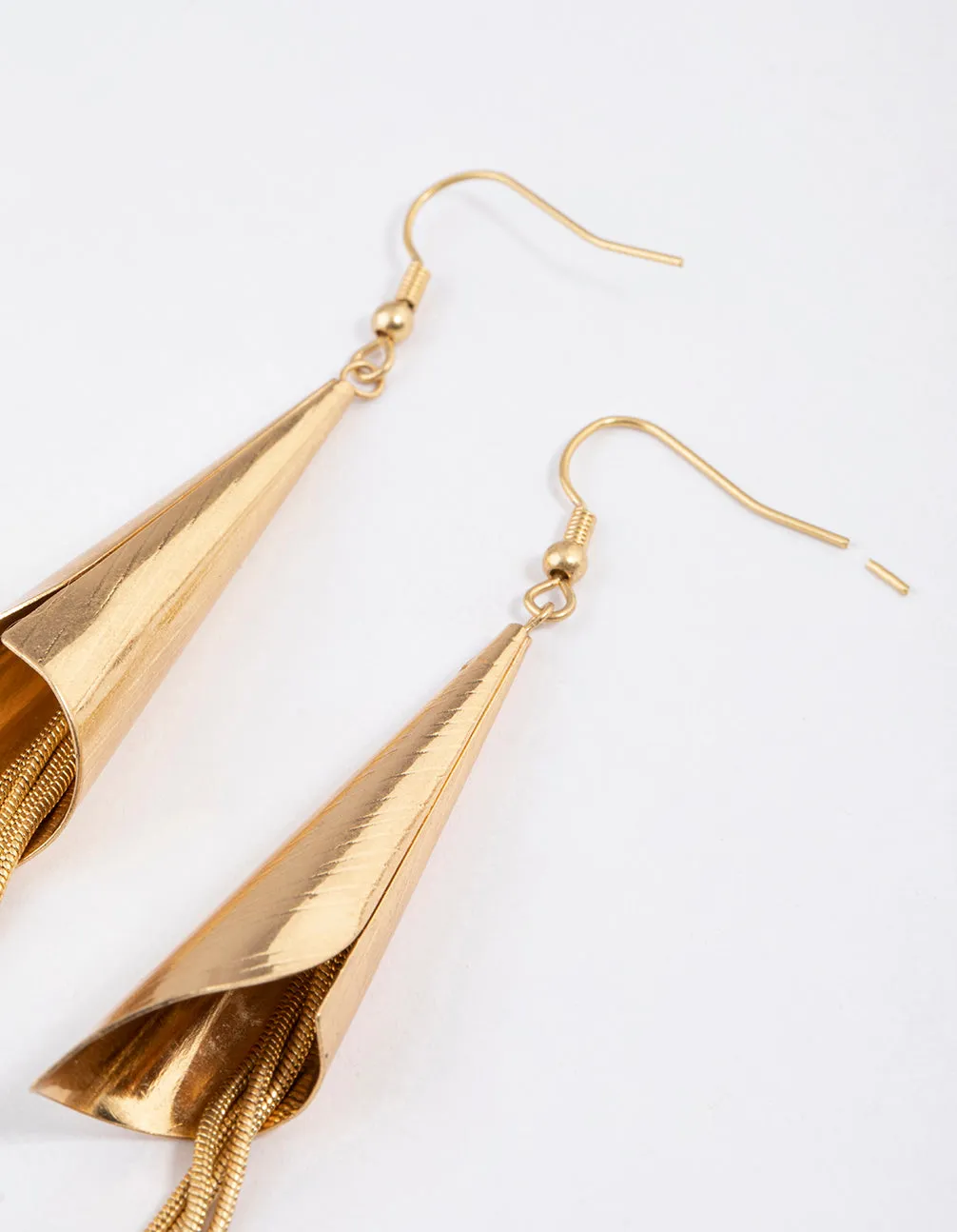 Gold Glamour Tassel Earrings