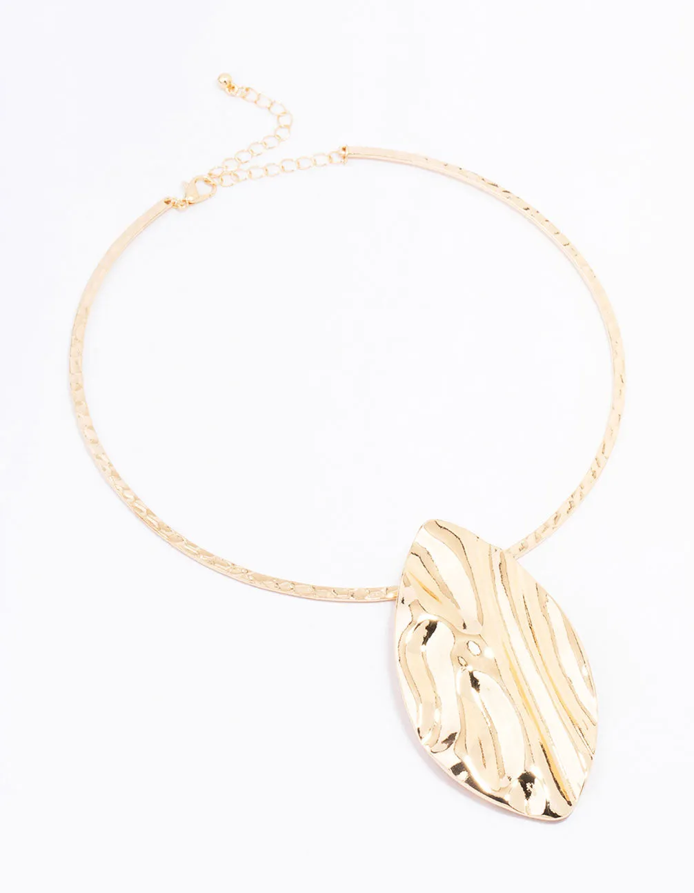 Gold Oval Statement Necklace