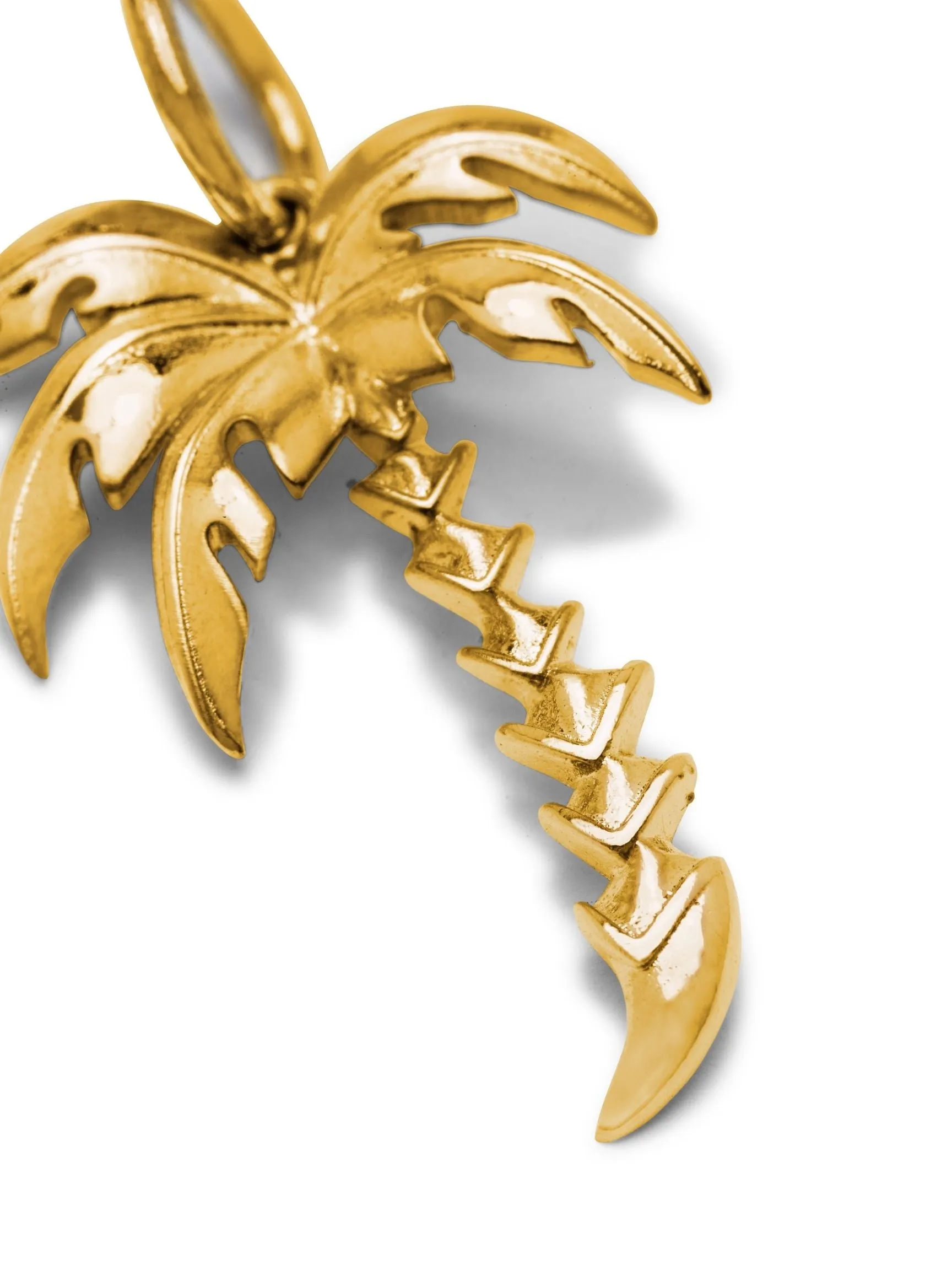 Gold Palm Necklace Pendant Charm