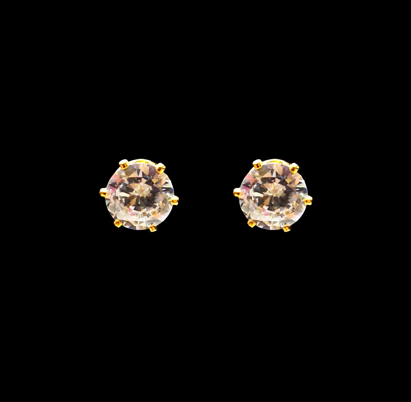 Gold Plated Silver Stone Single Stud Earring By Asp Fashion Jewellery