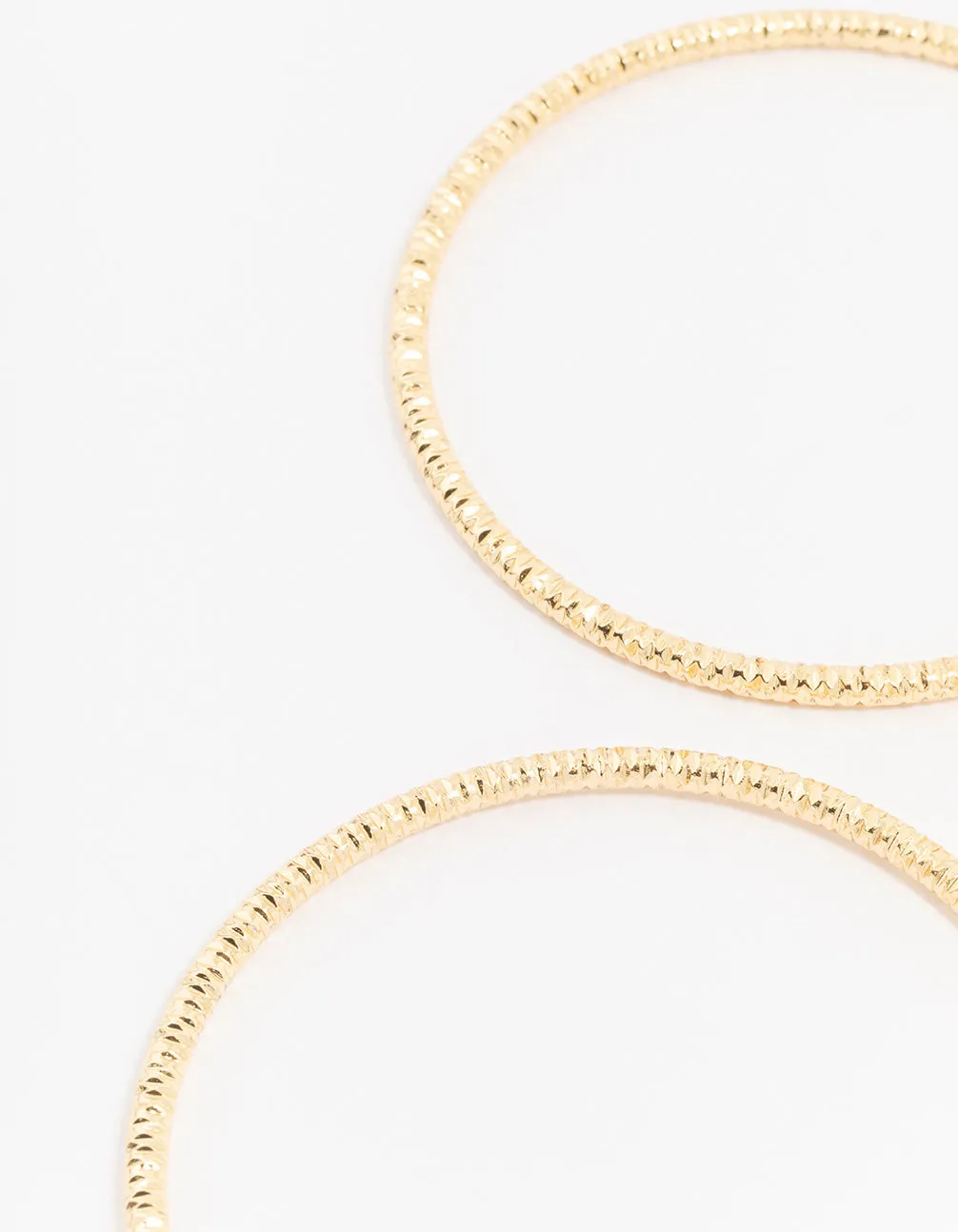 Gold Plated Texture Bangle 3-Pack