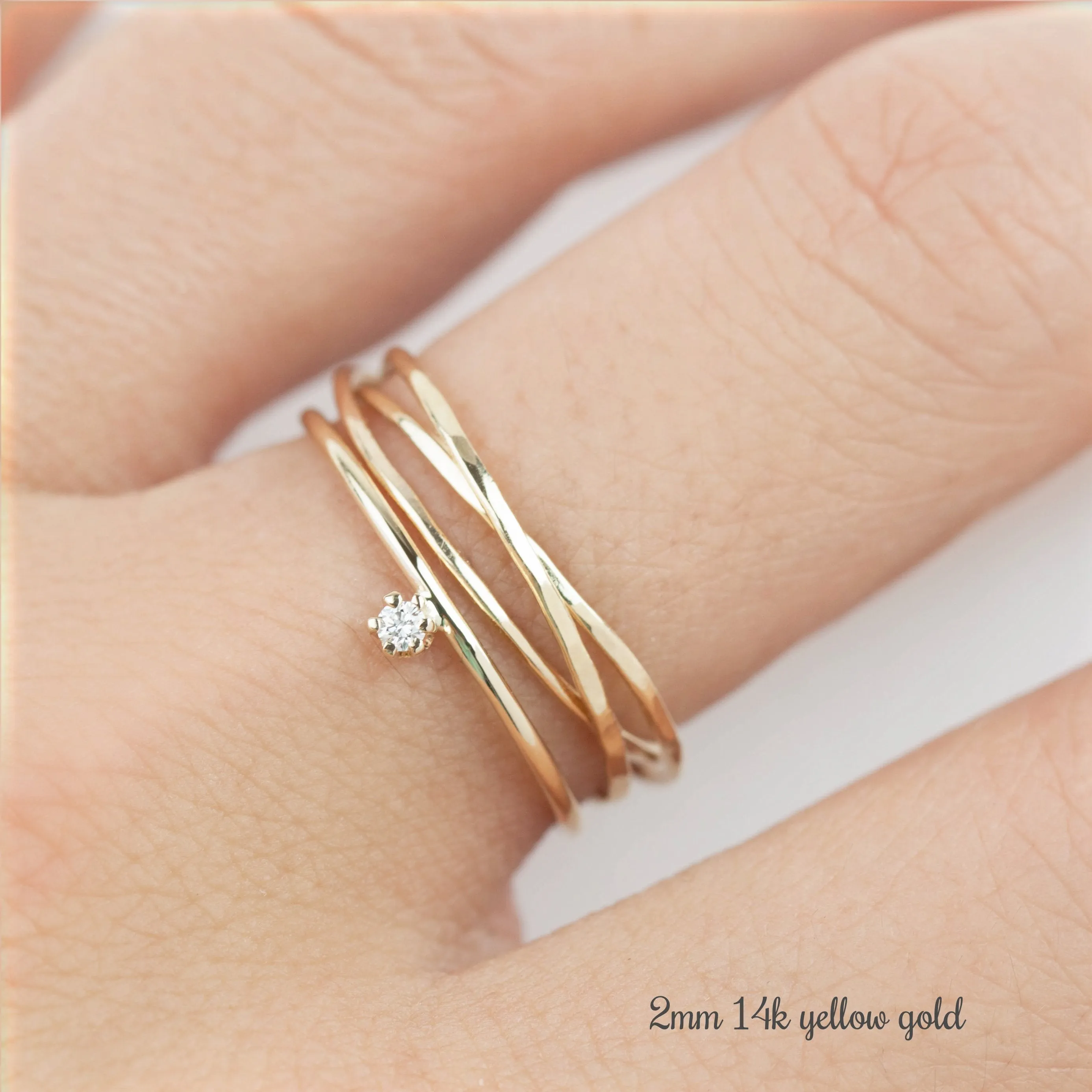 Gold Streaks Diamond Ring