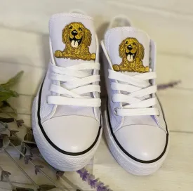 Golden Retriever Dog Embroidery/ Golden Retriever Dog shoes/Golden Retriever Dog sneakers/Golden Retriever