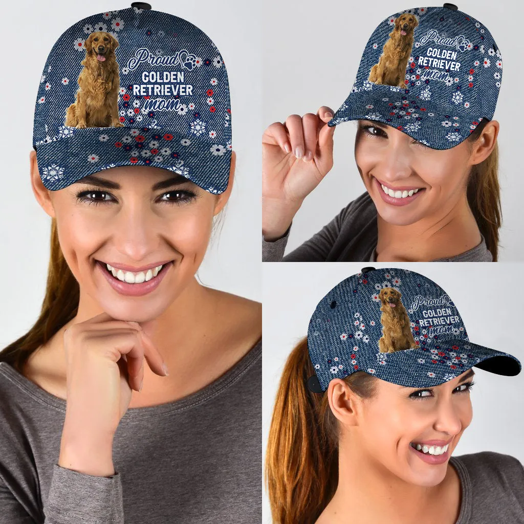 Golden Retriever Proud Mom Baseball Cap Hat, Women Cap Hat