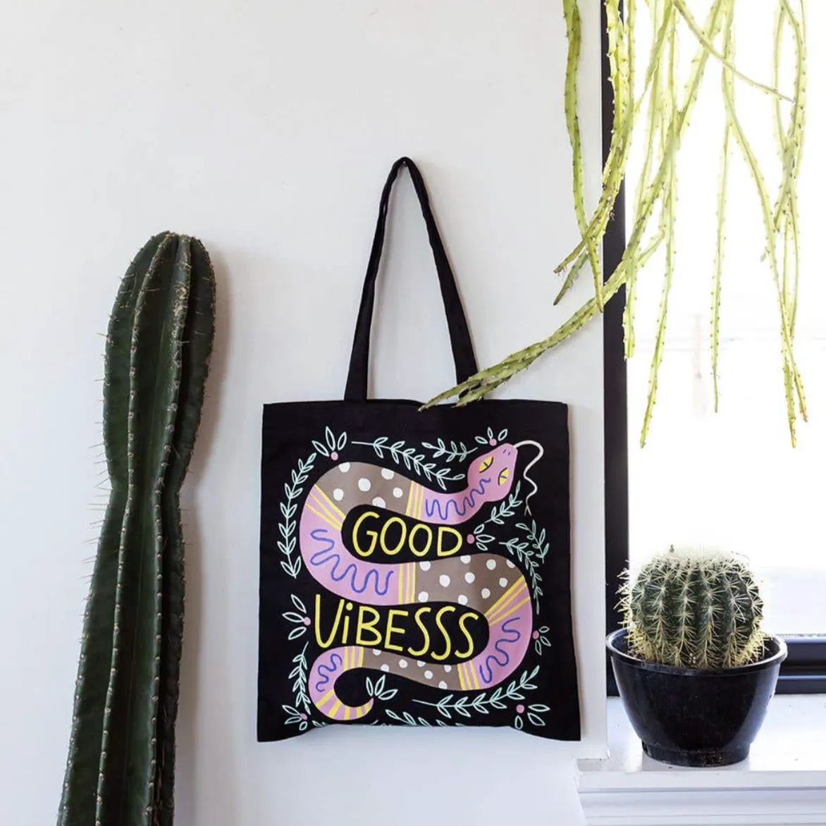 Good Vibes Snake Tote Bag