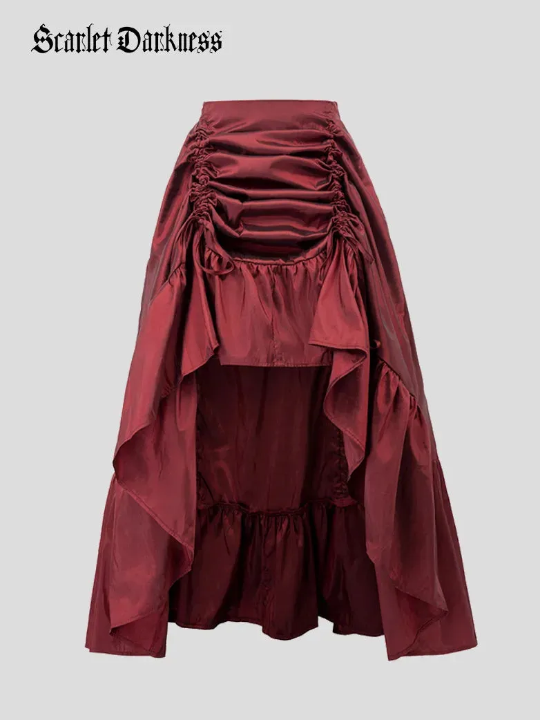 Gothic Chameleon High-Low Drawstring Skirt