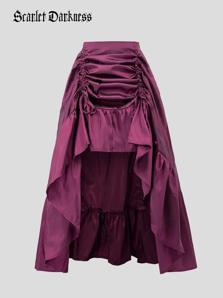 Gothic Chameleon High-Low Drawstring Skirt