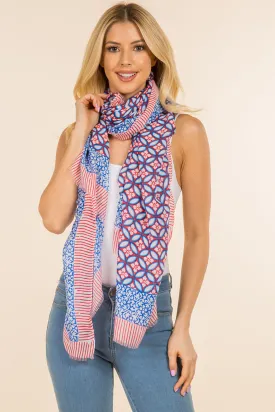 GPO-4010 geometric & border design scarf