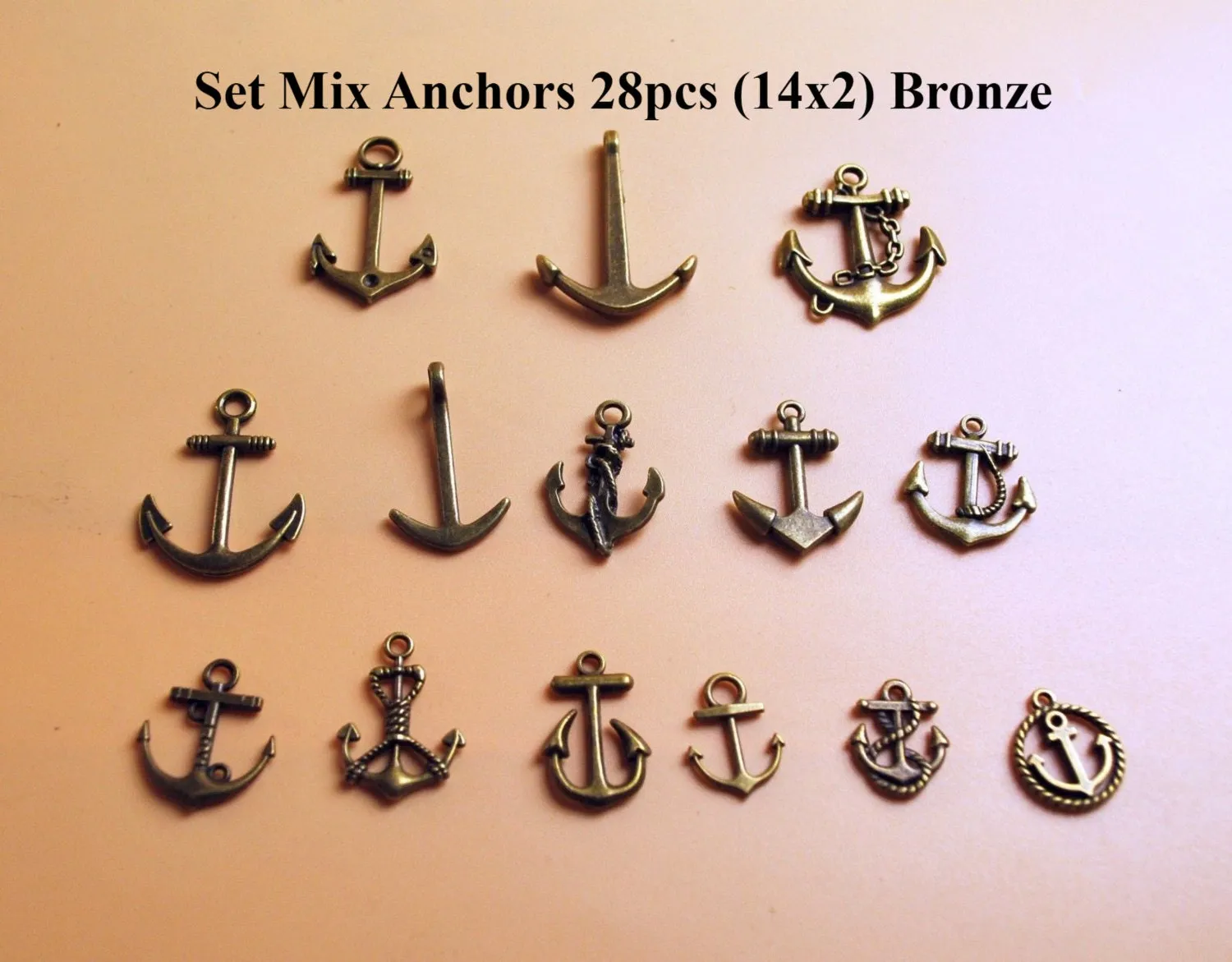 Grab Bag Mix Anchor Charm Pendant Collection Silver Gold Boat Ship Marine Yacht Nautical Sailor Sea Beach Jewelry Making Bracelet Bulk Lot