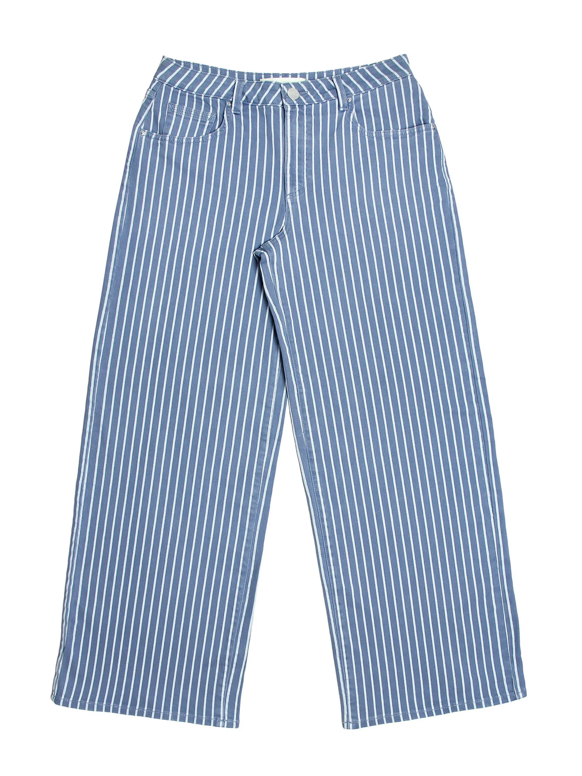 Gracie jean in washed denim wide stripe