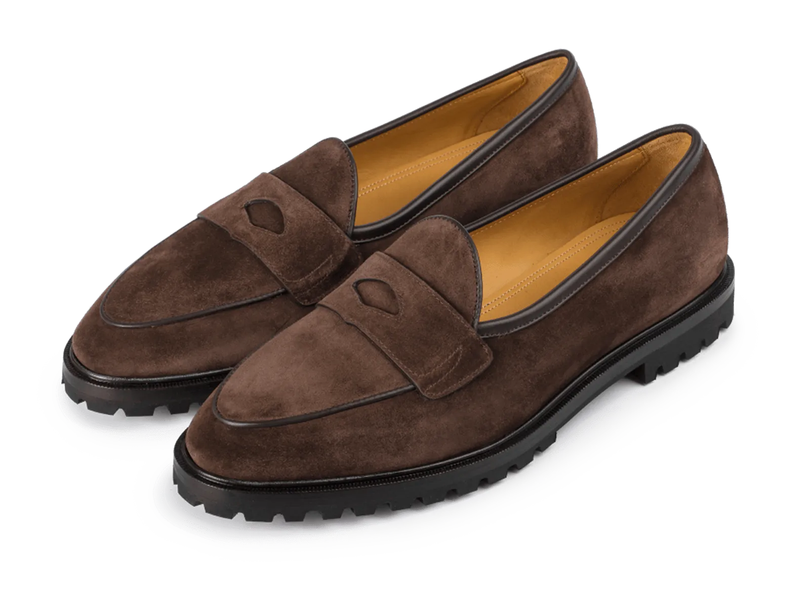 Grand Varenne Loafers in Dark Brown Shield Suede